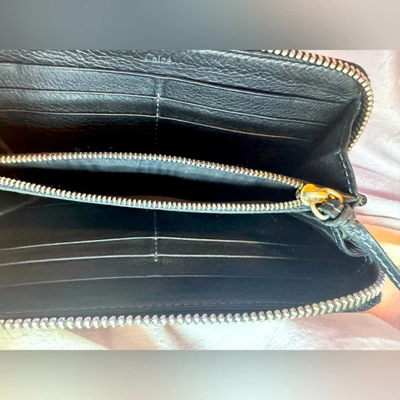 Chloé Paddington Zip Wallet in Black Leather Vintage Collector’s Piece - Picture 8 of 12